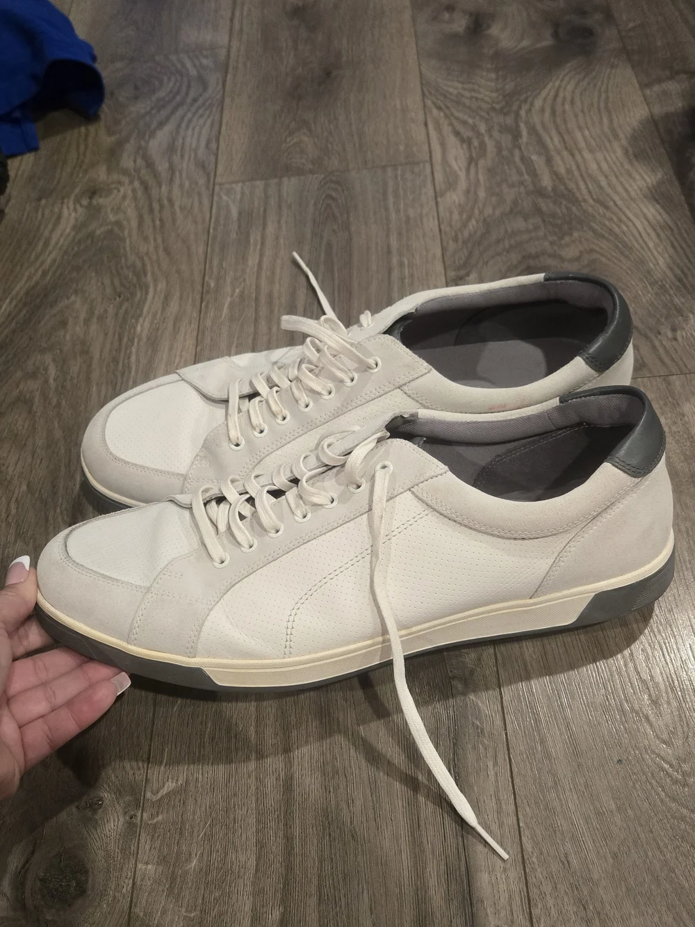 Men's Casual Lace-Up Sneakers in Light Beige Size 15